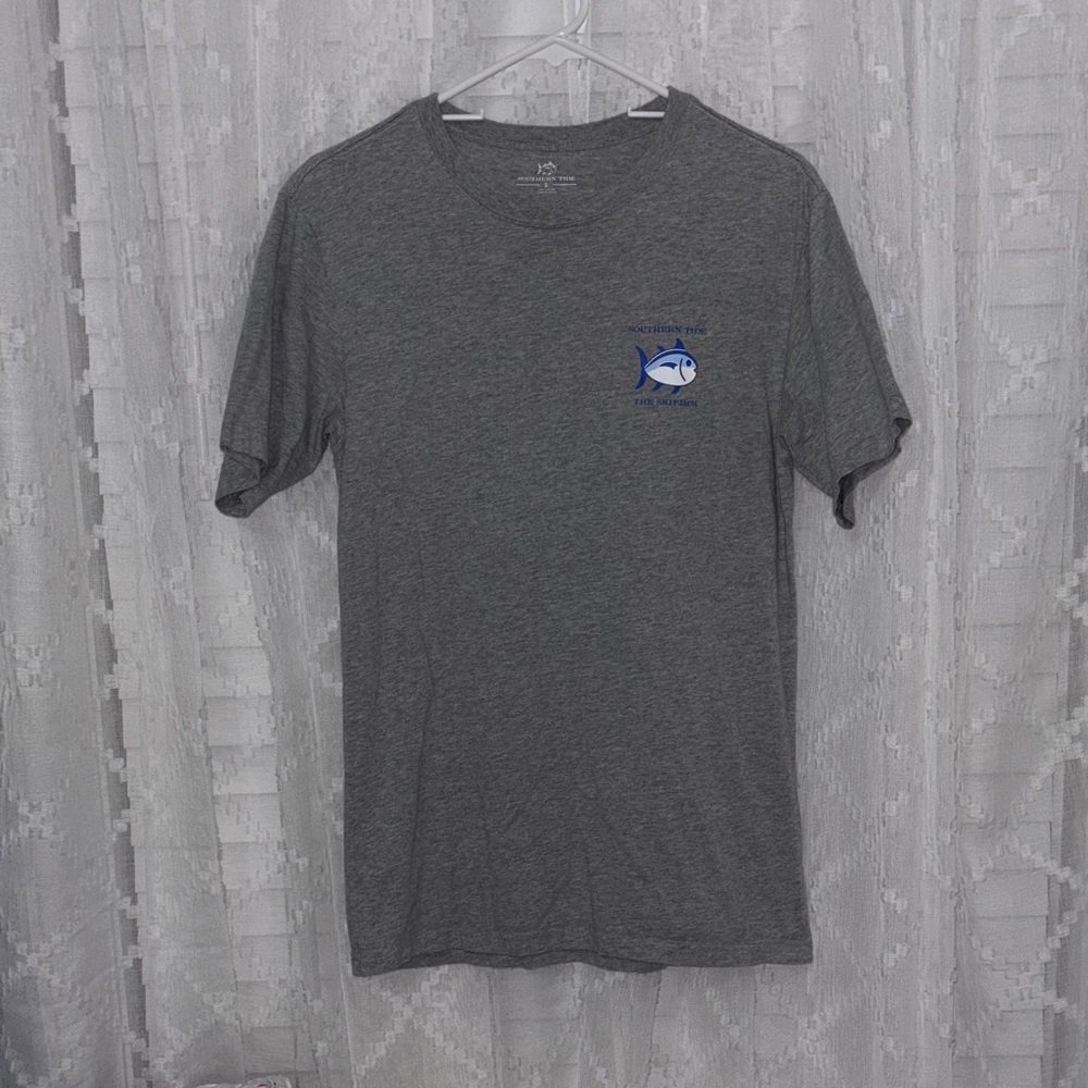 Southern Tide Gray & Blue Graphic Fish T-Shirt